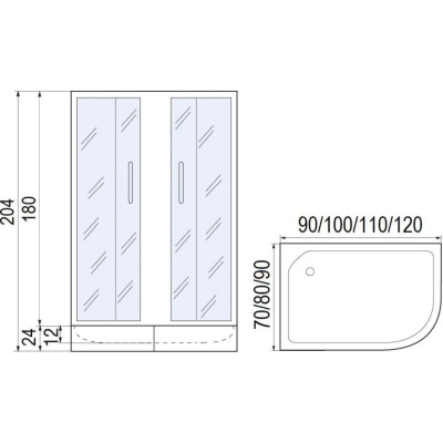 МОНОМАХ 100/80/180 МЗ BL L с поддоном