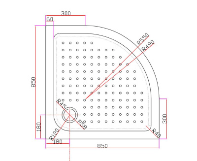 CEZARES TRAY-A-R-85-550-15-W