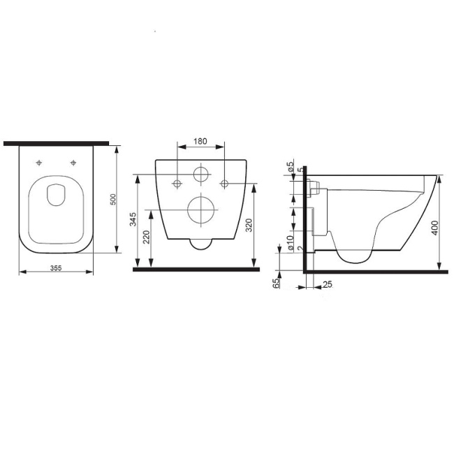 AM.PM Spirit V2.0 Square FlashClean C701701SC подвесной с сиденьем микролифт