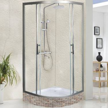 WeltWasser WW500 С 100х100 10000004086 профиль Хром матовый стекло прозрачное без поддона