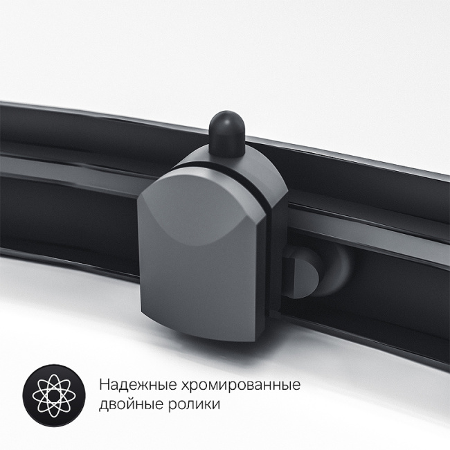 AM.PM Gem S 100х80 W93G-404-100280-BT профиль Черный матовый стекло прозрачное без поддона