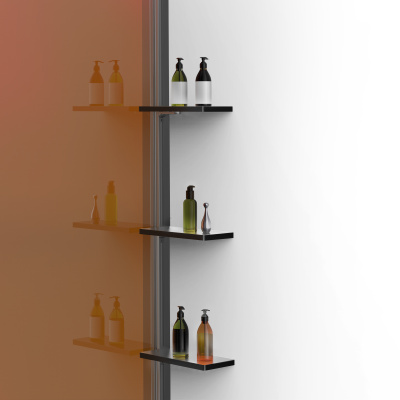 Vincea Walk-In VSW-1WSL120GSGM, 1200*2000, вороненая сталь, стекло янтарь