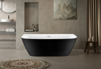 Esbano San Marino 170x80 см/с ножками/со сливом-переливом/с донным клапаном/black Esbano San Marino 170x80 см/с ножками/со сливом-переливом/с донным клапаном/black