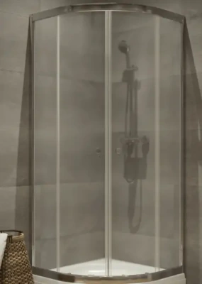 SanDav КС81 Альфа-Хром, 90*90, 1/4 круга, КН без поддона (Щ0000046849)