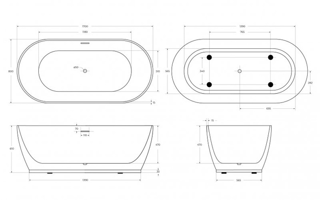 BelBagno BB413-1700-800-MATT