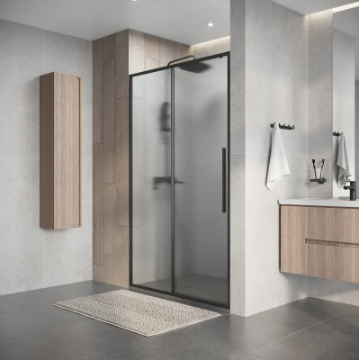 Niagara Nova NG-34-L11CHGR (110х195) графит,раздвижная влево,стекло шиншилла,1 место
