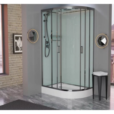 Frank F411L М Brilliant левосторонняя низкий поддон матовое стекло