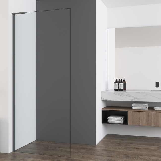 Vincea Walk-In VSW-7HA700CLGM, 700*2000, вороненая сталь, стекло прозрачное