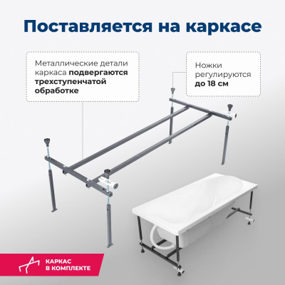 Aquanet West NEW 150x70 (с каркасом) Aquanet West NEW 150x70 (с каркасом)
