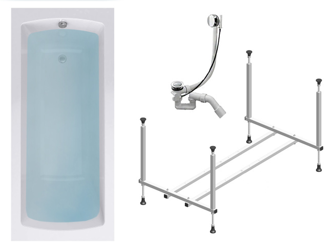 Timo RITTA 120x70 (в комплекте слив, каркас) Timo RITTA 120x70 (в комплекте слив, каркас)