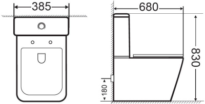 Aquanet Rimless Tavr-C1 BL-103N-TPT (чаша)