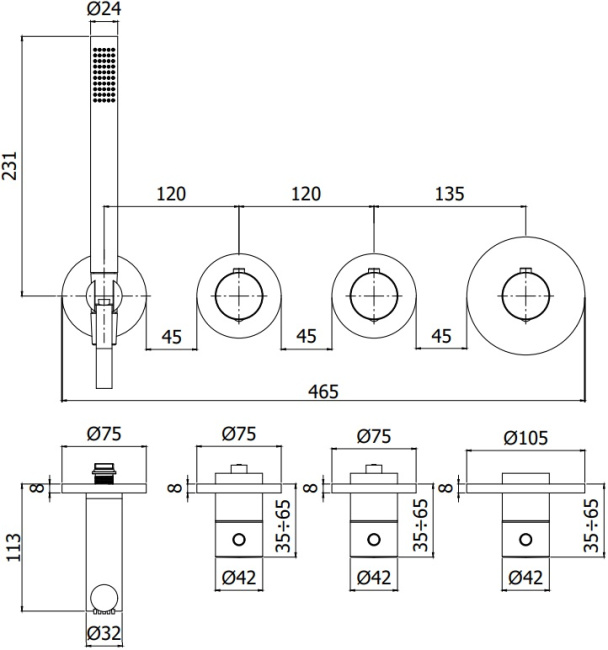 Paffoni Modular Box MDE000HGSP