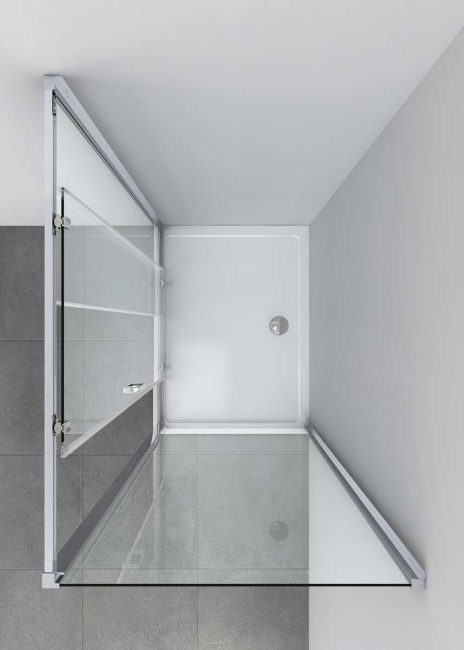 Vincea Alpha VSR-3AL8011CLGM, 1100*800, вороненая сталь, стекло прозрачное (без поддона)