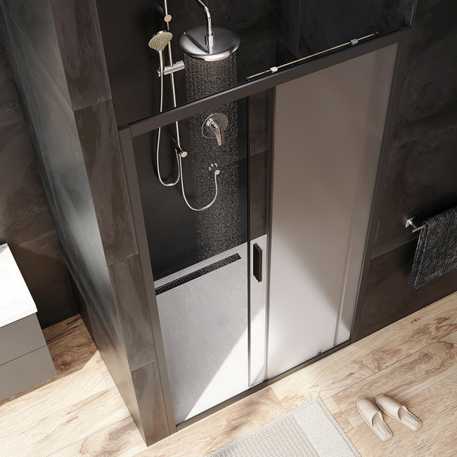 AM.PM Gem Solo 110 W90G-110-1-195BM профиль Черный матовый стекло матовое-прозрачное