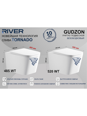 River GUDZON 640 WT белый глянец