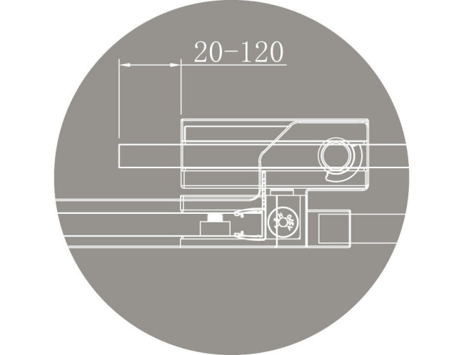 Cezares Slider (SLIDER-B-1-70/80-BR-NERO) профиль черный/стекло бронзовое