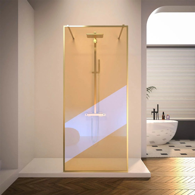 Veconi Korato KR-90GC, 1100x2000, брашированное золото, стекло хамелеон