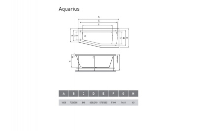 Relisan Aquarius 160 Правая угловая