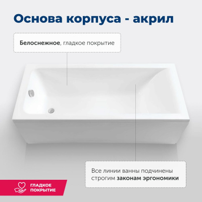 Aquanet Bright 170x70 (с каркасом) Aquanet Bright 170x70 (с каркасом)