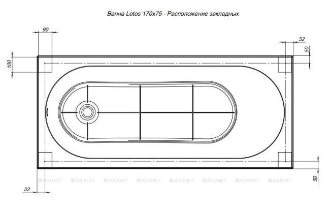 Aquanet LOTOS 170*75 (309624) Aquanet LOTOS 170*75 (309624)