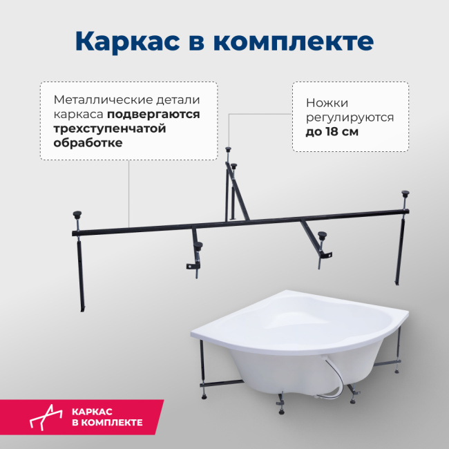 Aquanet Santiago 160x160 (с каркасом) Aquanet Santiago 160x160 (с каркасом)
