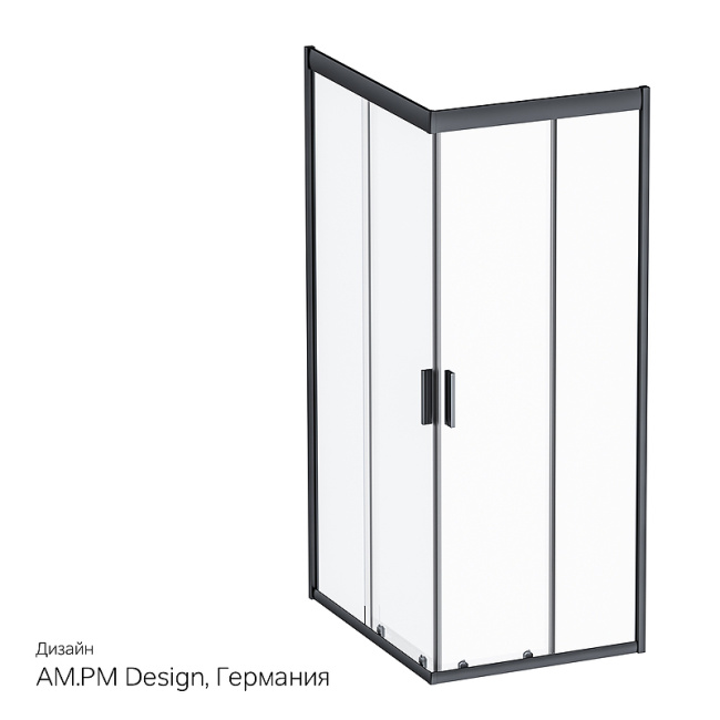 AM.PM Gem S 100х80 W93G-404-100280-BT профиль Черный матовый стекло прозрачное без поддона