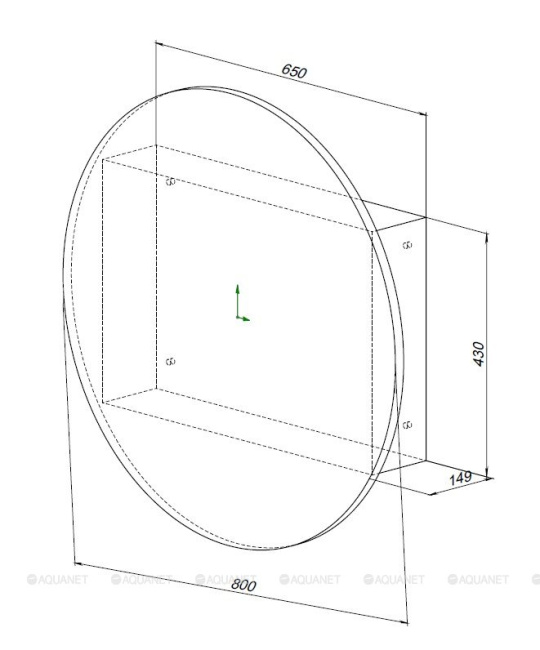 Aquanet Оптима (Optima) D 800 LED (344784)