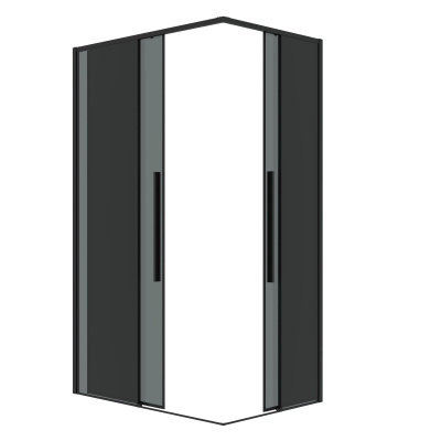 Grossman 300.K33.01.9070.21.10 Galaxy (90*70*195) прямоуг.,раздвижн,черн. мат,стекло тонирован без поддона