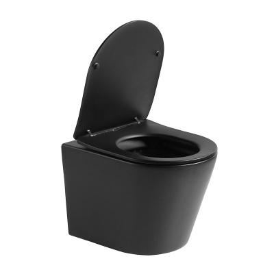 Vincea безободковый Piatti VT1-11SMB, ультратонкое soft-close сиденье, черный матовый