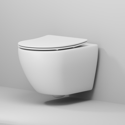 Grossman GR-4457MSQ (520х360х320) безободковый,смыв торнадо,белый матовый с тонкой крышкой,микролифт,1 место