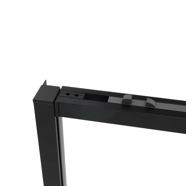 Vincea Slim Soft VSR-1SS9011CLB, 1100*900, черный, стекло прозрачное