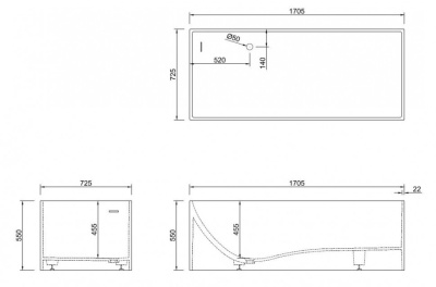 NT Bagno Trieste 170*72 NT205 NT Bagno Trieste 170*72 NT205