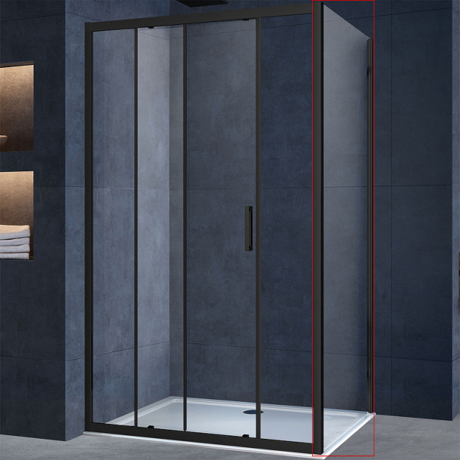 Vincea Alpha 90 VSG-3AL900CLB профиль Черный стекло прозрачное