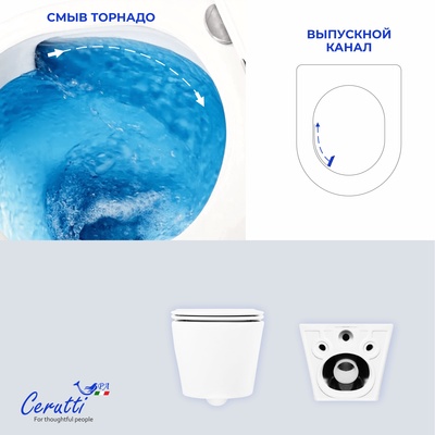Ceruttispa ИРЕНЕО (IRENEO) Aria Tornado CT12148 безободковый (490х340х360)