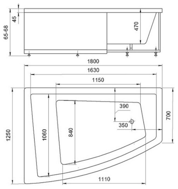 АКВАТЕК Оракул ORK180-0000008 акрил угловая