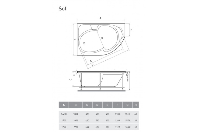Relisan Sofi L 170х90