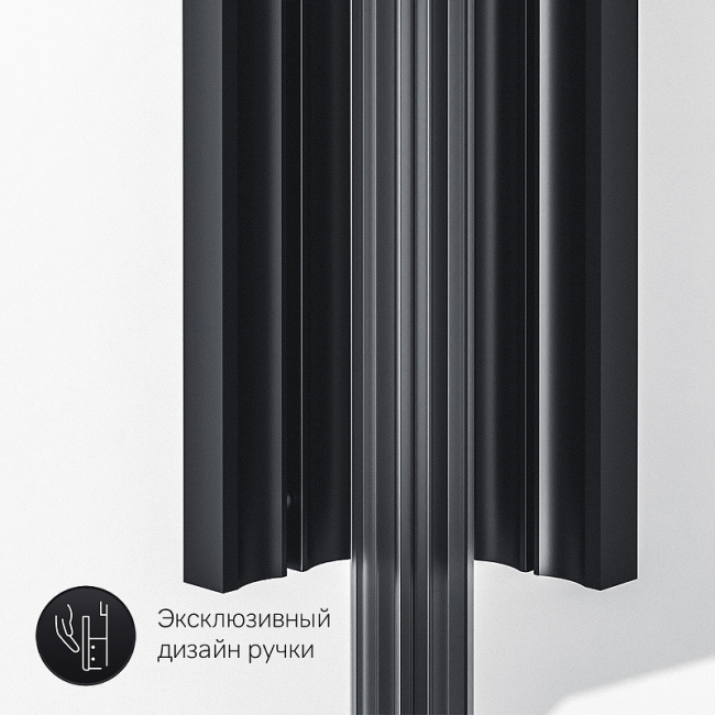 AM.PM Gem 90х90 W90G-403-090BT профиль Черный матовый стекло прозрачное без поддона
