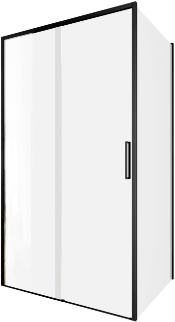 Aquanet Pleasure Evo 110x90 AE65-110x90-BT профиль черный, прозрачное стекло без поддона