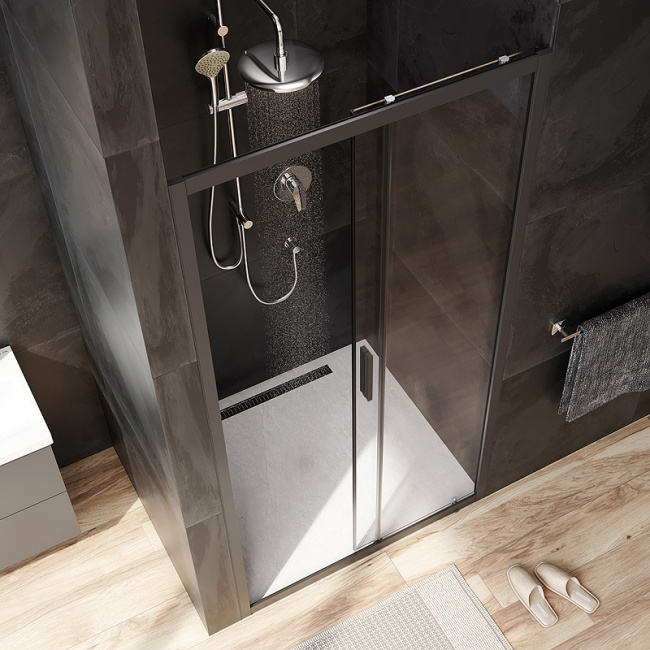 AM.PM Gem Solo 100 W90G-100-1-195BT профиль Черный матовый стекло прозрачное