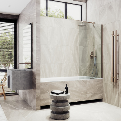 MaybahGlass в широком профиле, 8 мм, Стекло Бесцветное, 30x140 (MGV-248-2ш)