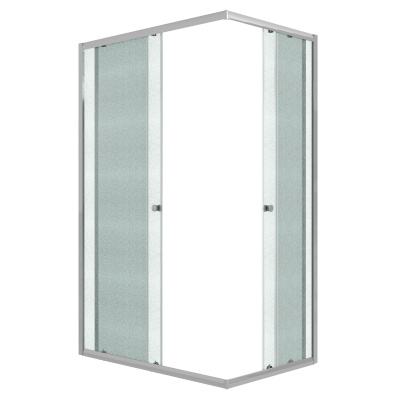 Niagara Eco NG-1018-14QMT (100х80х190) прямоугольник,раздвижное,хром,стекло матовое,1 место, без поддона в комплекте