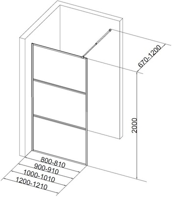 Aquanet SW-1200WT 120x200 профиль белый, прозрачное стекло