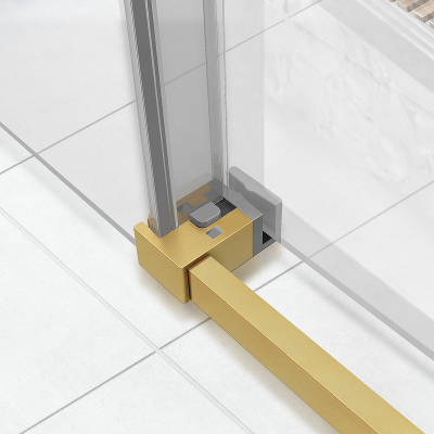 Vincea Slim Soft 110x90 VSR-1SS9011CLG профиль Брашированное золото стекло прозрачное без поддона