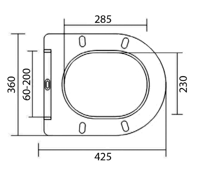BelBagno Uno BB3105CHR/SC подвесной с сиденьем Микролифт