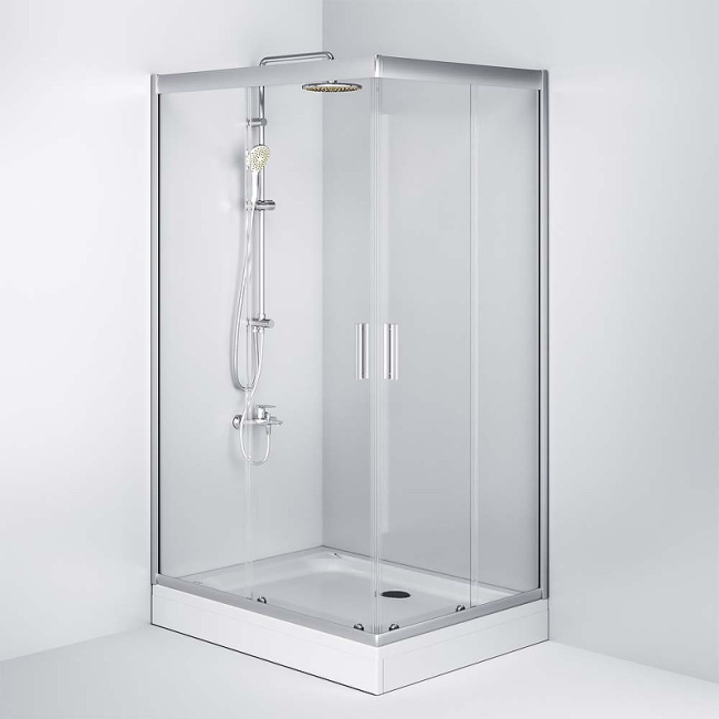 AM.PM Gem 120x90 W90G-404-120290-MT профиль Хром матовый стекло прозрачное без поддона