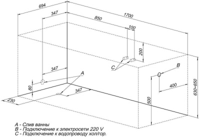 Aquanet Tessa NEW 170x70 (с каркасом) Aquanet Tessa NEW 170x70 (с каркасом)