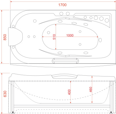 EVA GOLD 1700*850*630 с насосом OLB-801 Wend Edition EVA GOLD 1700*850*630 с насосом OLB-801 Wend Edition