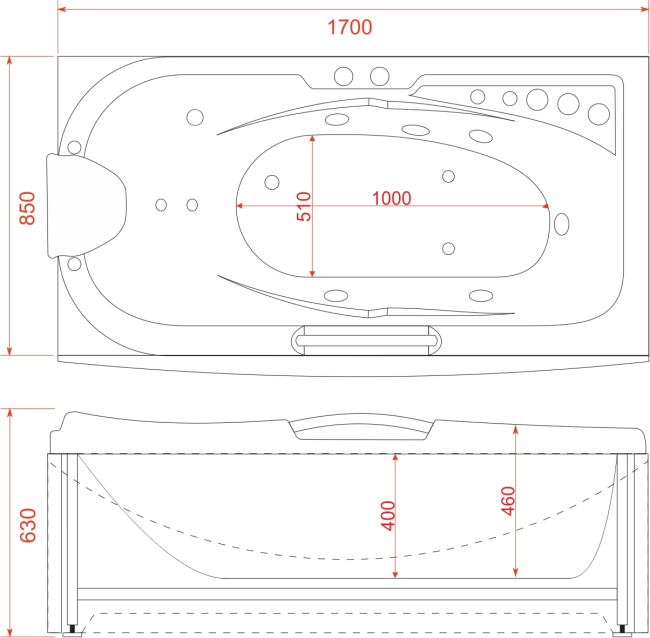 EVA GOLD 1700*850*630 с насосом OLB-801 Wend Edition EVA GOLD 1700*850*630 с насосом OLB-801 Wend Edition