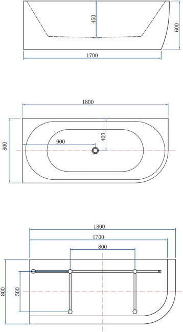 Aquanet Family Elegant A 180x80 3805N Gloss Finish