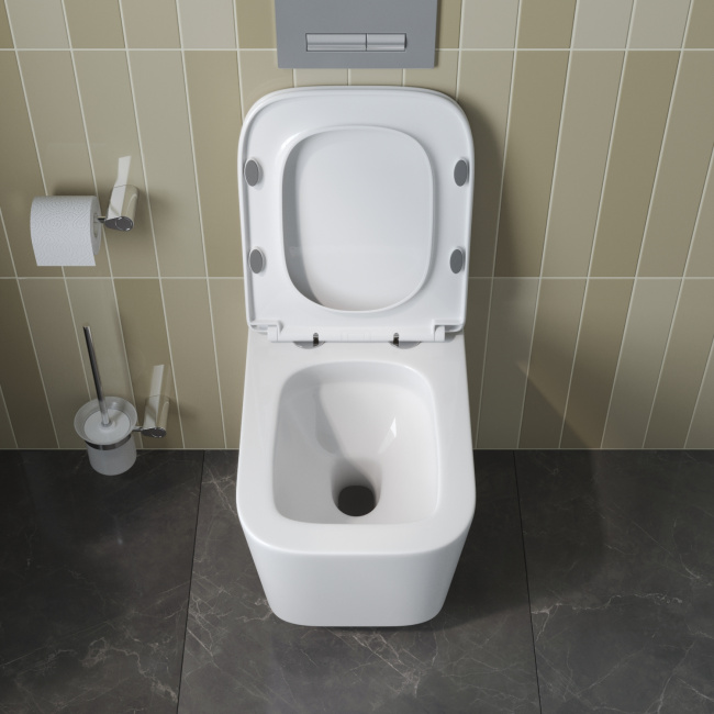 BelBagno DUE-TOR BB5171CH-TOR/SC безободковый с сиденьем и смывом TORNADO (чаша)